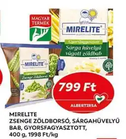 Coop MIRELITE ZSENGE ZÖLDBORSÓ, SÁRGAHÜVELYŰ BAB, GYORSFAGYASZTOTT ajánlat