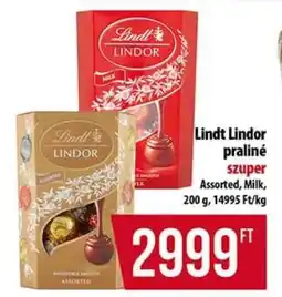 Coop Lindt Lindor praliné ajánlat