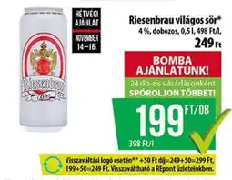 Coop Riesenbrau világos sör ajánlat
