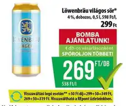 Coop LÖWENBRÄU Világos sör ajánlat