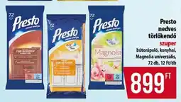 Coop Presto nedves törlőkendő ajánlat