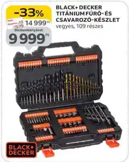 Auchan BLACK+DECKER TITÁNIUM FÚRÓ- ÉS CSAVAROZÓ-KÉSZLET ajánlat