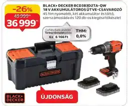 Auchan BLACK+DECKER BCD383D2TA-QW 18 V AKKUMULÁTOROS ÜTVE-CSAVAROZÓ ajánlat