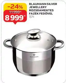Auchan Blaumann Silver Jewellery Rozsdamentes Fazék Fedővel ajánlat