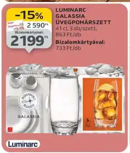Auchan LUMINARC GALASSIA ÜVEGPOHÁRSZETT ajánlat