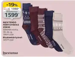 Auchan INEXTENSO FÉRFI 5 PÁRAS ZOKNI ajánlat