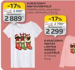 Auchan KARÁCSONYI MINTÁS NŐI PÓLÓ ajánlat