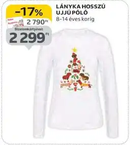 Auchan LÁNYKA HOSSZÚ UJJÚ PÓLÓ ajánlat