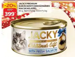 Auchan JACKY PREMIUM KARÁCSONYI MINI KONZERV MACSKAELEDEL ajánlat