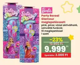 Spar Barbie Party Reveal Glamour meglepetésszett ajánlat