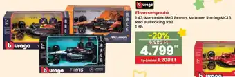 Spar Burago F1 versenyautó ajánlat