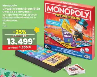 Spar Monopoly Virtuális Bank társasjáték ajánlat