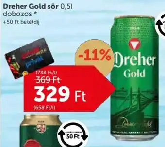 PRIVÁT Dreher Gold sör ajánlat