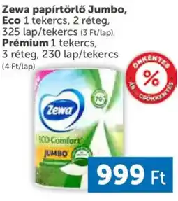 PRIVÁT Zewa papírtörlő Jumbo, Eco, Premium ajánlat