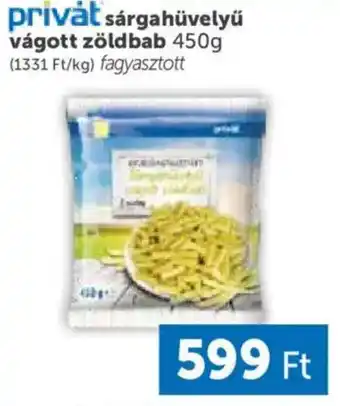 Privát sárgahüvelyű vágott zöldbab