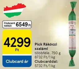 Tesco Pick Rákóczi szalámi ajánlat