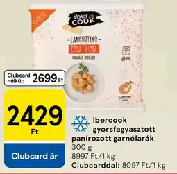 Tesco Ibercook gyorsfagyasztott panírozott garnélarák ajánlat