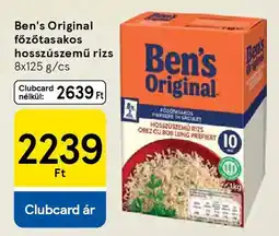 Tesco Ben's Original főzőtasakos hosszúszemű rizs ajánlat