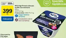 Tesco Milli High Protein áfonyás muffin ízű krémtúró ajánlat