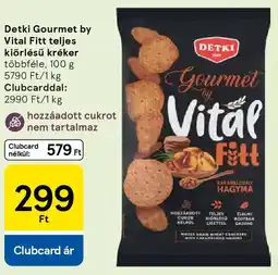 Tesco Detki Gourmet by Vital Fitt teljes kiőrlésű kréker ajánlat