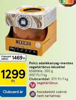 Tesco Polcz adalékanyag-mentes vegetáriánus készétel ajánlat
