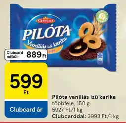 Tesco Pilóta vaníliás ízű karika ajánlat