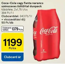 Tesco Coca-Cola, Fanta narancs szénszavas üdítőital duopack ajánlat