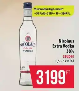Coop Nicolaus Extra Vodka 38% ajánlat
