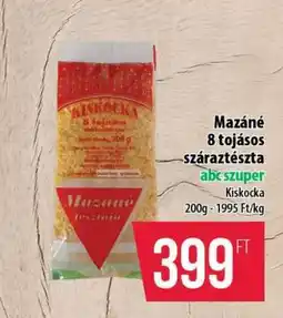 Coop Mazané 8 tojásos száraztészta ajánlat