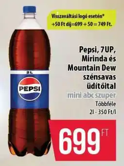 Coop Pepsi, 7UP, Mirinda és Mountain Dew szénsavas üdítőital ajánlat