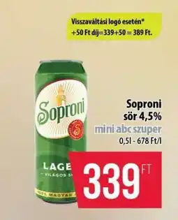 Coop Soproni sör 4,5% ajánlat