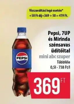 Coop Pepsi, 7UP és Mirinda szénsavas üdítőital ajánlat