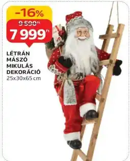 Auchan Létrán mászó Mikulás dekoráció ajánlat