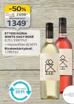 Auchan ETYEKI KÚRIA WHITE VAGY ROSÉ ajánlat