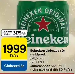 Tesco Heineken dobozos sör multipack ajánlat