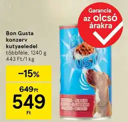 Tesco Bon Gusta konzerv kutyaeledel ajánlat