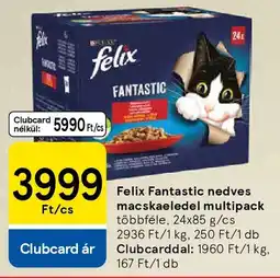 Tesco Felix Fantastic nedves macskaeledel multipack ajánlat