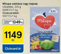 Tesco Milupa zabkása, tejpép ajánlat