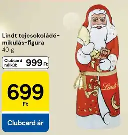 Tesco Lindt tejcsokoládé- mikulás-figura ajánlat
