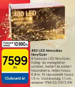 Tesco 480 LED fémszálas fényfüzér ajánlat