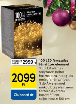 Tesco 100 LED fémszálas fényfüzér elemmel ajánlat