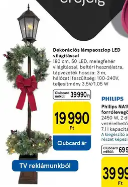 Tesco Dekorációs lámpaoszlop LED világítással ajánlat