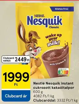 Tesco Nestlé Nesquik instant cukrozott kakaóitalpor ajánlat