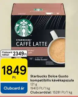 Tesco Starbucks Dolce Gusto kompatibilis kávékapszula ajánlat