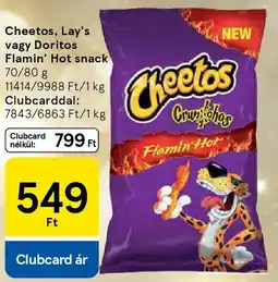 Tesco Cheetos, Lay's, Doritos Flamin' Hot snack ajánlat