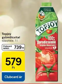 Tesco Topjoy gyümölcsital ajánlat