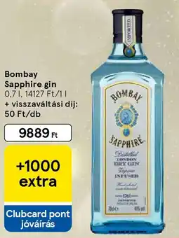 Tesco Bombay Sapphire gin ajánlat