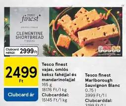 Tesco Tesco finest vajas, omlós keksz fahéjjal és mandarinolajjal ajánlat