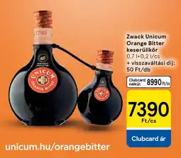 Tesco Zwack Unicum Orange Bitter keserűlikőr ajánlat