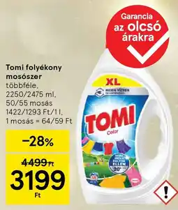Tesco Tomi folyékony mosószer ajánlat